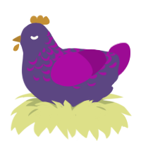 A overcast and plum chicken with a half-lace pattern