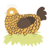 (unnamed), a honey and bark chicken with a lace pattern
