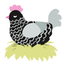 Nail Polish, a sable and silver chicken with a lace pattern