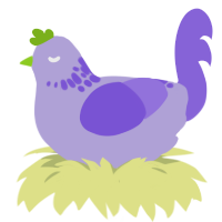 Grape Ramune, a olive and chartreuse chicken with a neck-speckle pattern