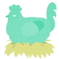 mint xxx, a mint chicken with a double-lace pattern