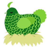 (unnamed), a leaf and grass chicken with a lace pattern