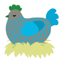 (unnamed), a ash and cerulean chicken with a lace pattern