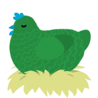 (unnamed), a viridian chicken with a lace pattern