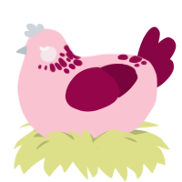(unnamed), a rose and maroon chicken with a neck-speckle pattern