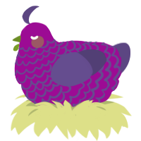A plum and overcast chicken with a lace pattern