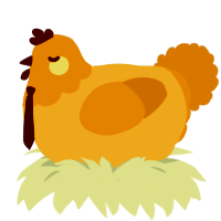 A ash and grey chicken with a head pattern
