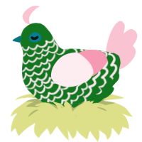 A leaf and rose chicken with a lace pattern