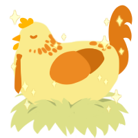 orange blossom, a silver and brown chicken with a neck-speckle pattern