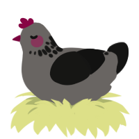 (unnamed), a grey and black chicken with a neck-speckle pattern