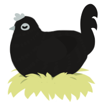 A sable chicken with a bar pattern