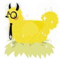 Wet floor sign, a yellow chicken with a lace pattern