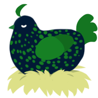 failed maf, a tumblr and leaf chicken with a speckle pattern