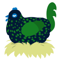 another failed maf, a tumblr and leaf chicken with a speckle pattern