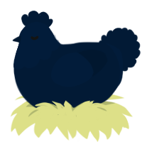 A tumblr chicken with a head pattern