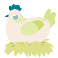 A cream and lemon chicken with a neck-speckle pattern
