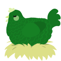 A leaf chicken with a lace pattern