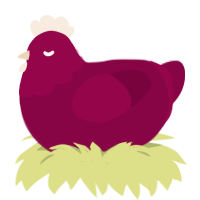 (unnamed), a maroon chicken with a head pattern
