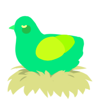 Rockgrub, a cerulean and grass chicken
