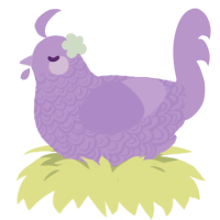 A olive chicken with a double-lace pattern