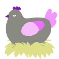 A ash and lavender chicken