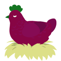 (unnamed), a maroon and wine chicken with a half-lace pattern
