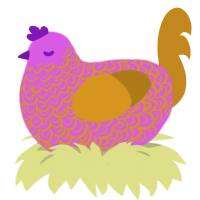 Eurymedon, a orchid and ochre chicken with a double-lace pattern