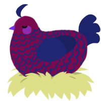 A wine and navy chicken with a lace pattern