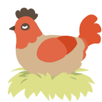 (unnamed), a beige and vermilion chicken with a head pattern