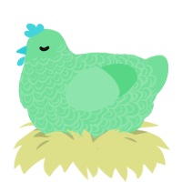 A spring chicken with a double-lace pattern