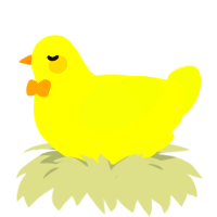 squeaker, a yellow and lime chicken
