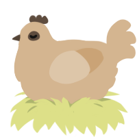 A beige chicken