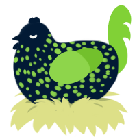 maf failure, a tumblr and grass chicken with a speckle pattern