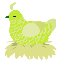 A lime and lemon chicken with a lace pattern