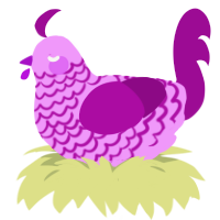 (unnamed), a lavender and plum chicken with a lace pattern