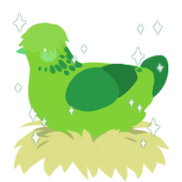 mountain dew, a grass and viridian chicken with a neck-speckle pattern