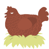 A russet chicken with a lace pattern
