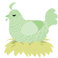 A gluppy chicken with a lace pattern