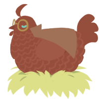A russet chicken with a lace pattern