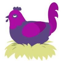 evening, a overcast and plum chicken with a head pattern