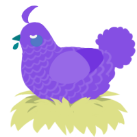(unnamed), a blurple chicken with a lace pattern