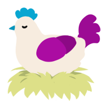 A cream and plum chicken