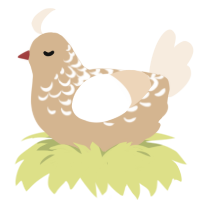 A beige and cream chicken with a half-lace pattern