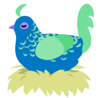Frutiger Aqua, a sapphire and spring chicken with a half-lace pattern