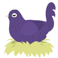 A overcast chicken with a lace pattern