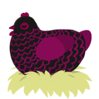 (unnamed), a sable and wine chicken with a lace pattern