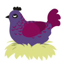 A overcast and wine chicken with a half-lace pattern