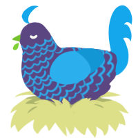 A overcast and sky chicken with a lace pattern