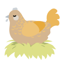 A beige and honey chicken with a half-lace pattern