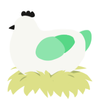 A white and spring chicken